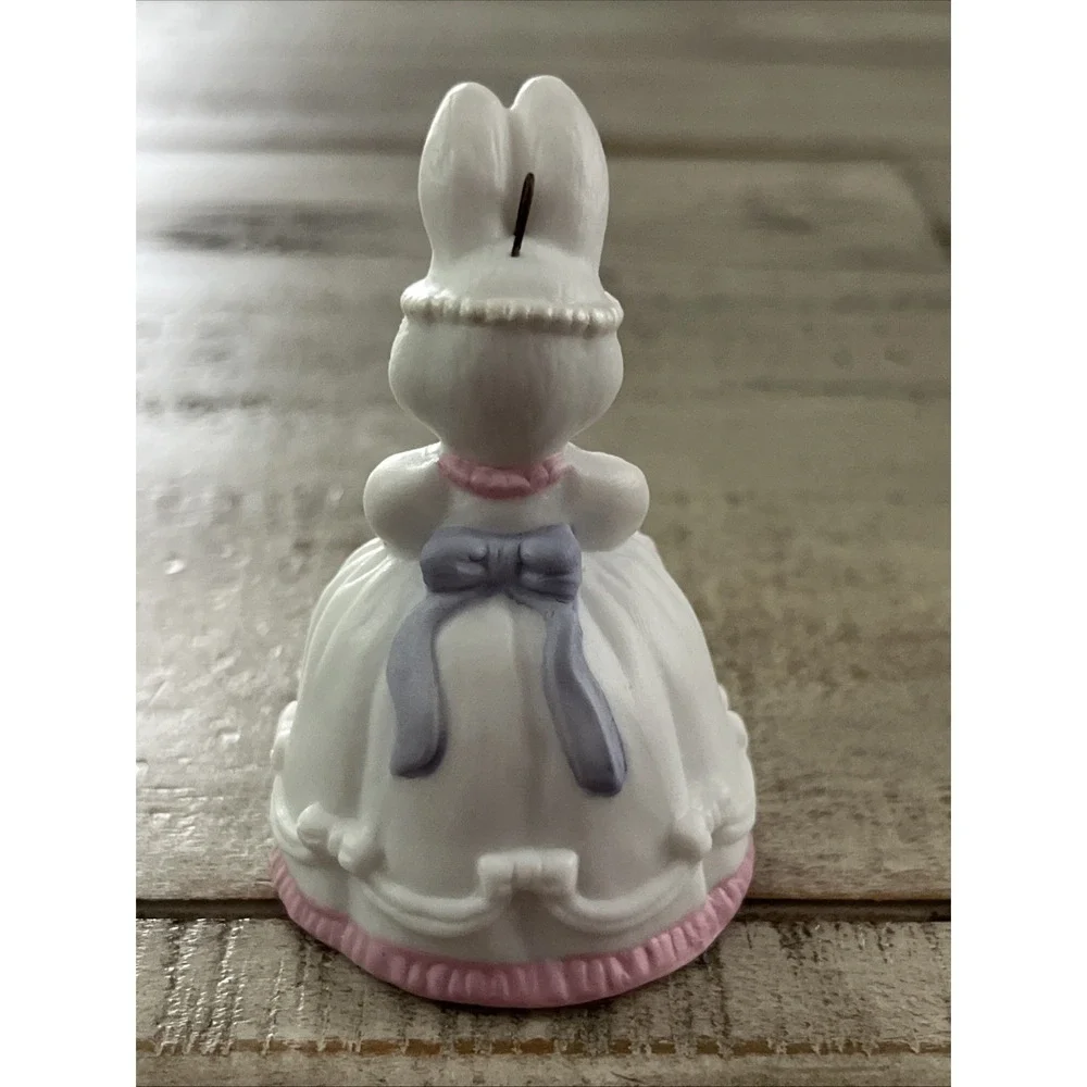 Hallmark Vintage Easter Ornaments Bells 1991 Lovely Lamb & 1992‎ Belle Bunny